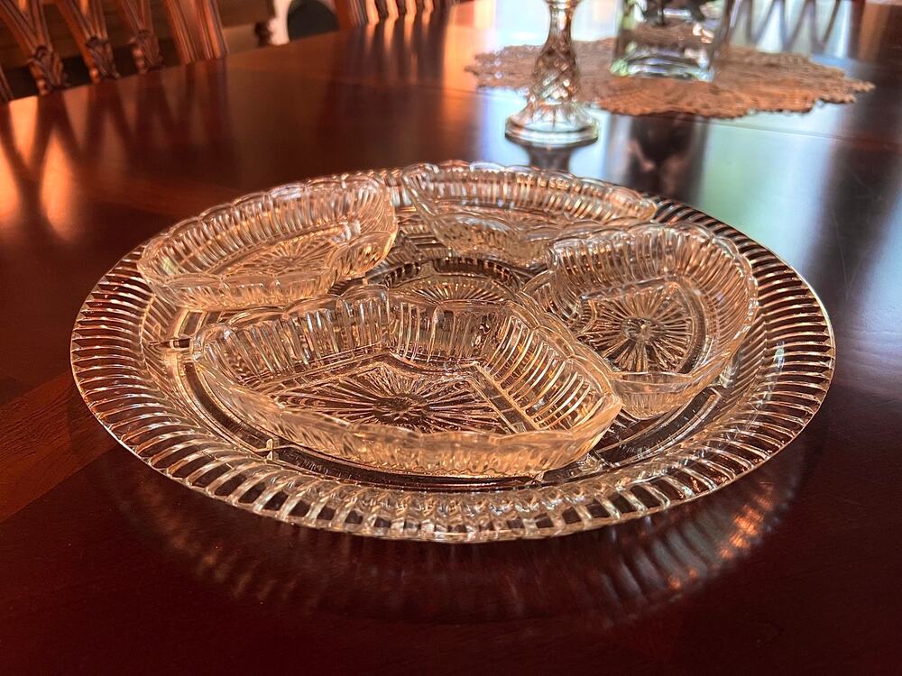 5 Piece Glass Platter Set